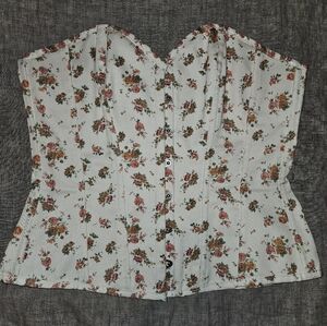 White floral corset
